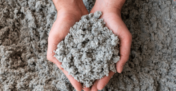 Mains tenant de l'isolant gris, parfait pour Draguignan.
